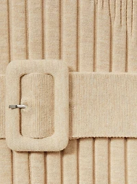 Vinette Rib-Knit Belted Midi-Dress