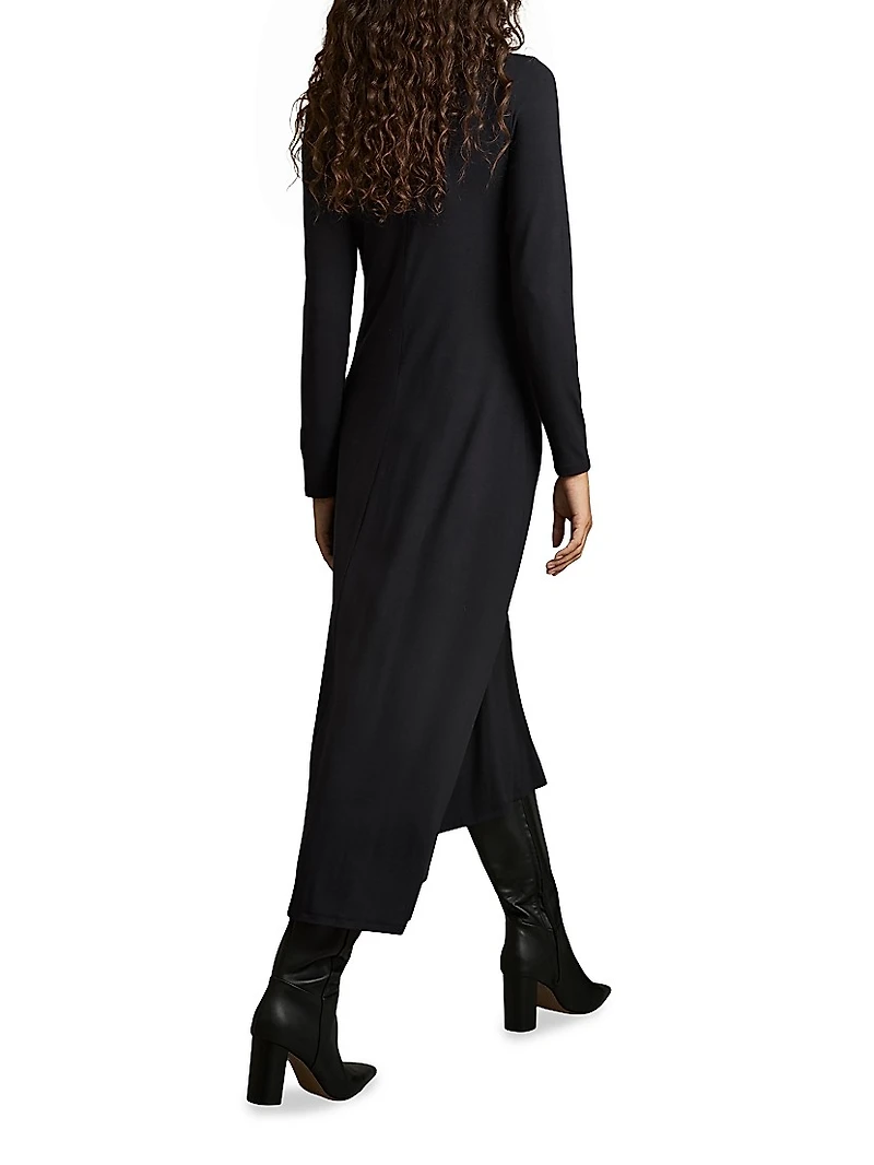 Ivy Ruched Midi-Dress