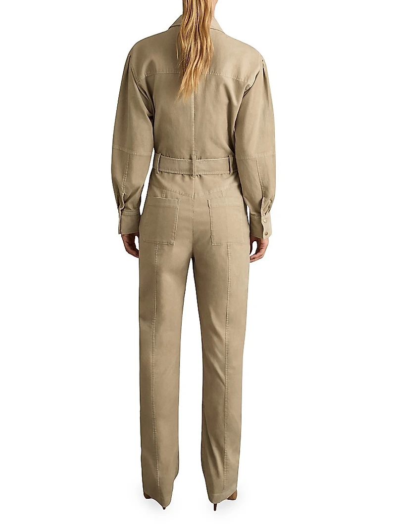 Mara Cotton Corduroy Tapered Jumpsuit
