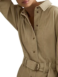 Mara Cotton Corduroy Tapered Jumpsuit