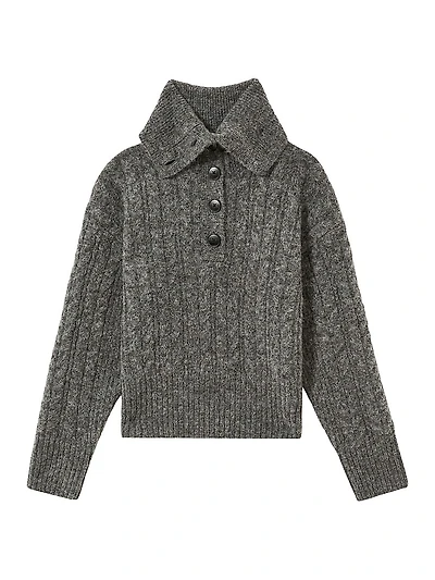 Etta Crop Cable-Knit Sweater
