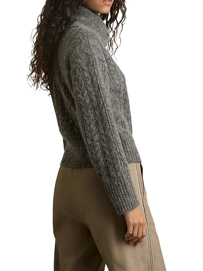 Etta Crop Cable-Knit Sweater