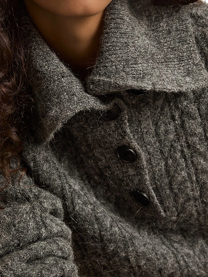 Etta Crop Cable-Knit Sweater