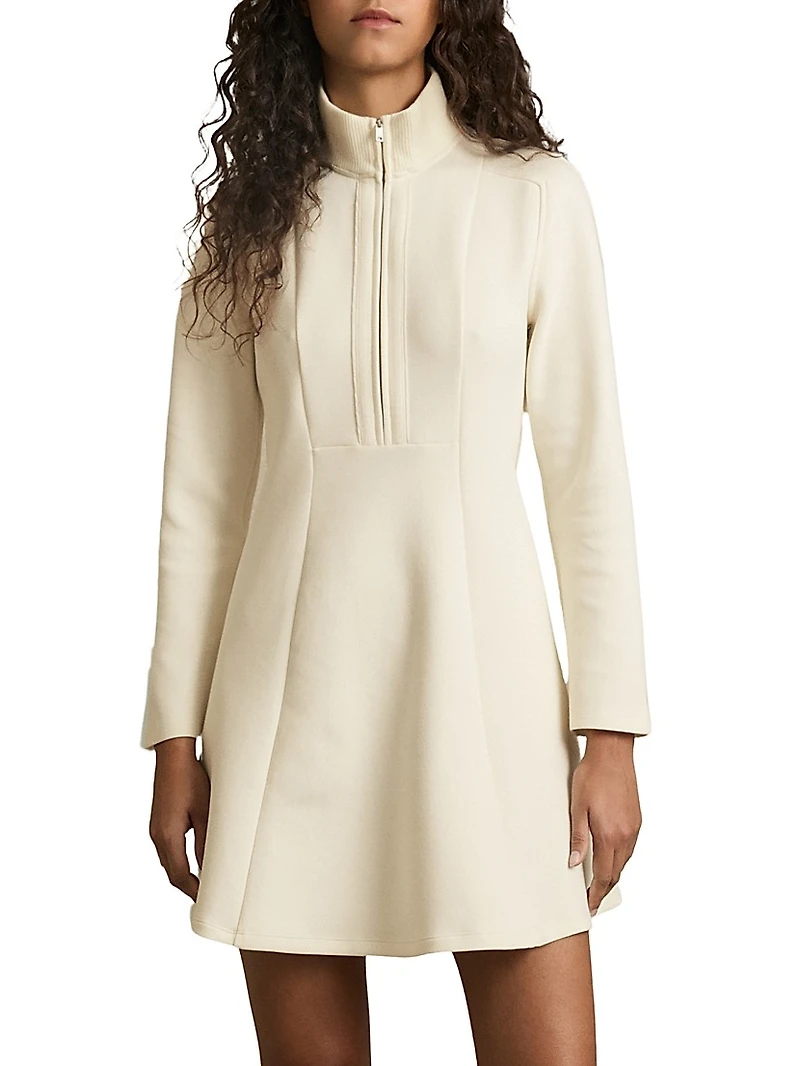 Krysta Cotton-Blend Fit-&-Flare Minidress
