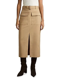 Oakley Cotton-Blend Pencil Skirt