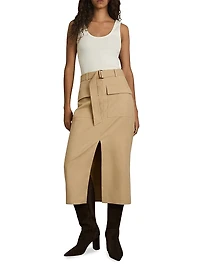 Oakley Cotton-Blend Pencil Skirt