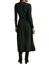 Madeline Jersey Wrap Midi-Dress