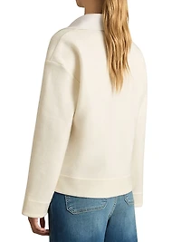 Amy Wool-Blend Polo Sweater