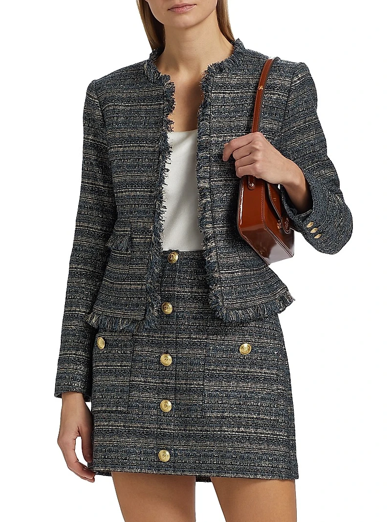 Angelina Metallic Tweed Jacket
