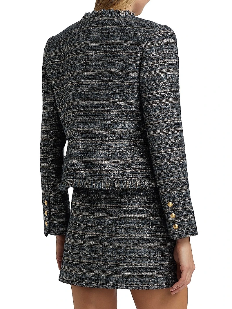 Angelina Metallic Tweed Jacket