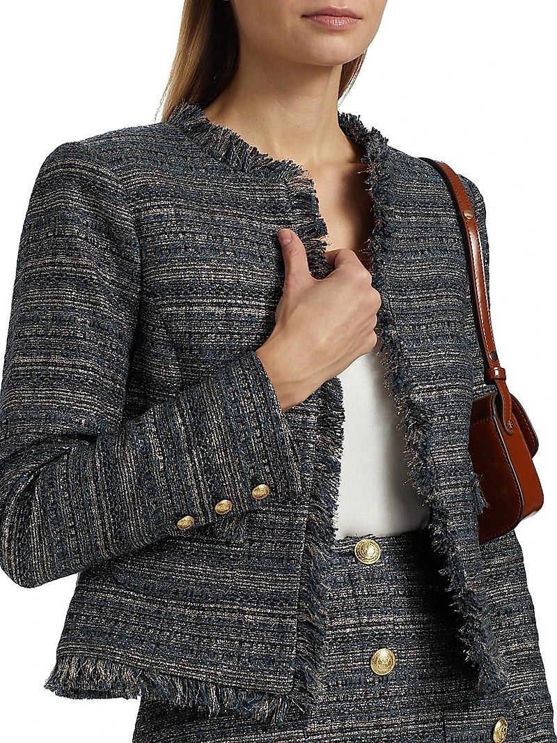 Angelina Metallic Tweed Jacket