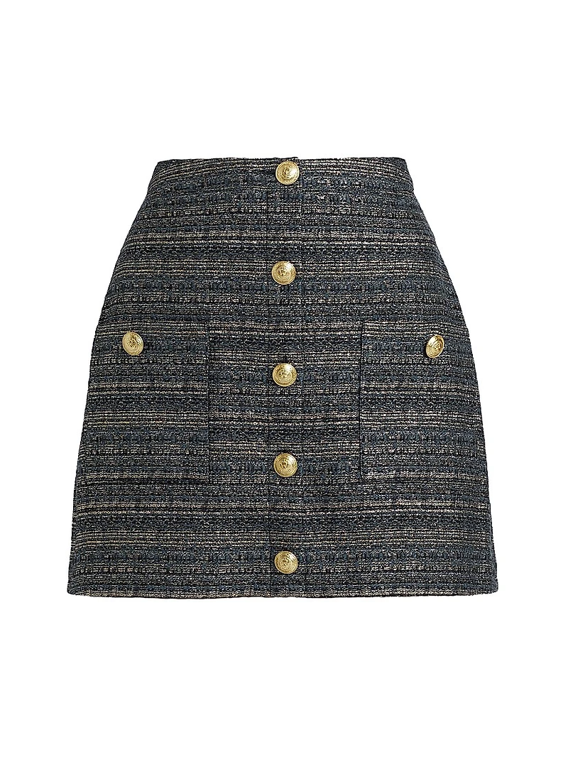 Zander Metallic Tweed Miniskirt