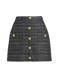 Zander Metallic Tweed Miniskirt