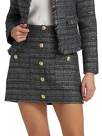 Zander Metallic Tweed Miniskirt