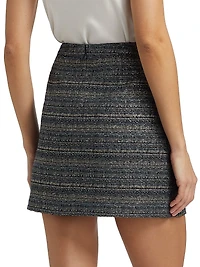Zander Metallic Tweed Miniskirt