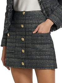 Zander Metallic Tweed Miniskirt