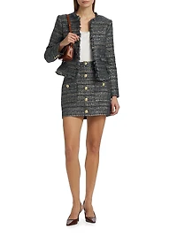 Zander Metallic Tweed Miniskirt
