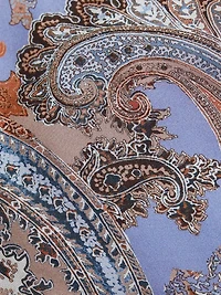Viola Paisley Silk Cowlneck Asymmetric Gown