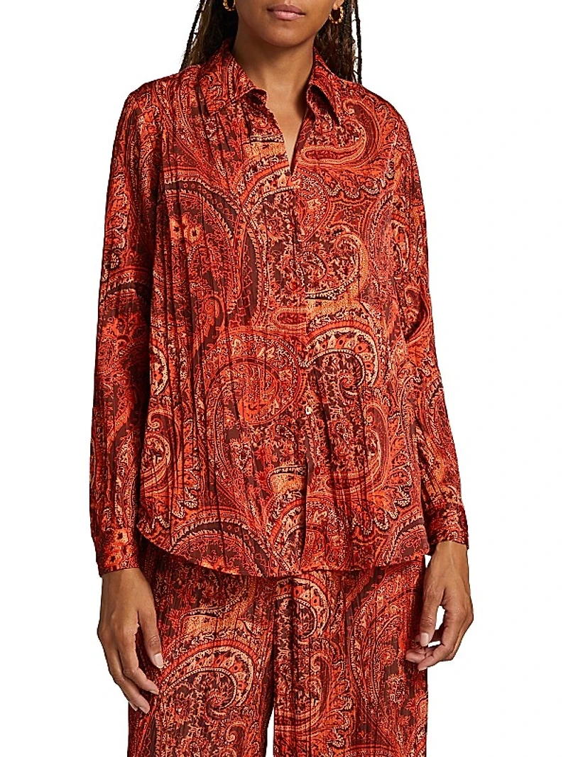 Argo Paisley Satin Blouse