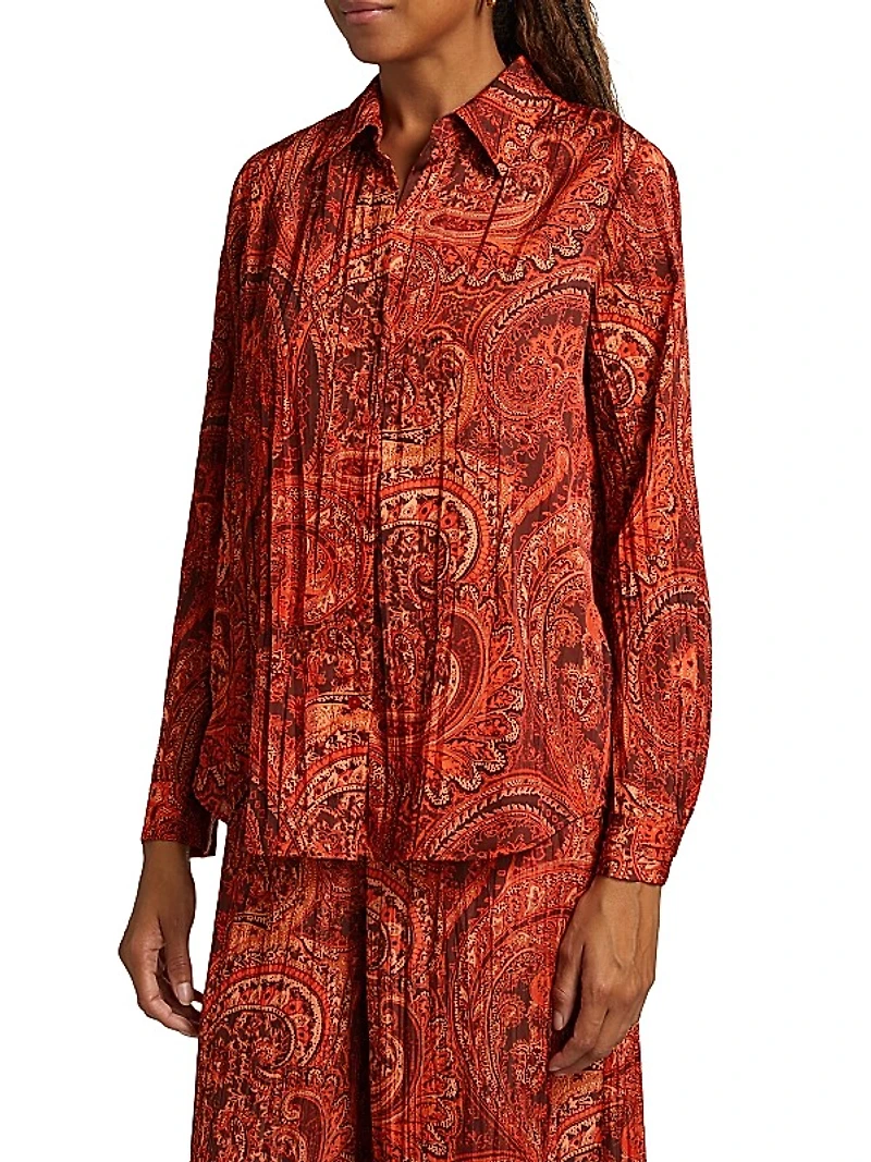 Argo Paisley Satin Blouse