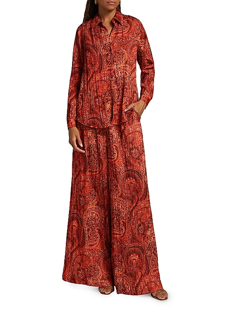 Argo Paisley Satin Blouse