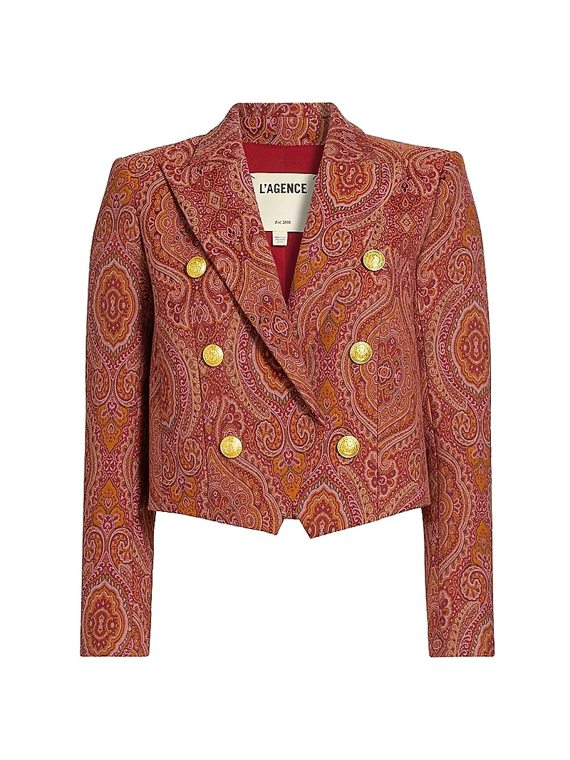 Lila Paisley Boxy Blazer