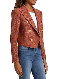 Lila Paisley Boxy Blazer