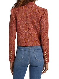 Lila Paisley Boxy Blazer