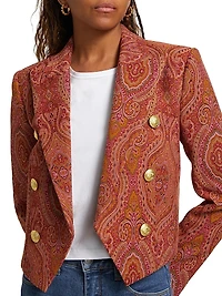 Lila Paisley Boxy Blazer