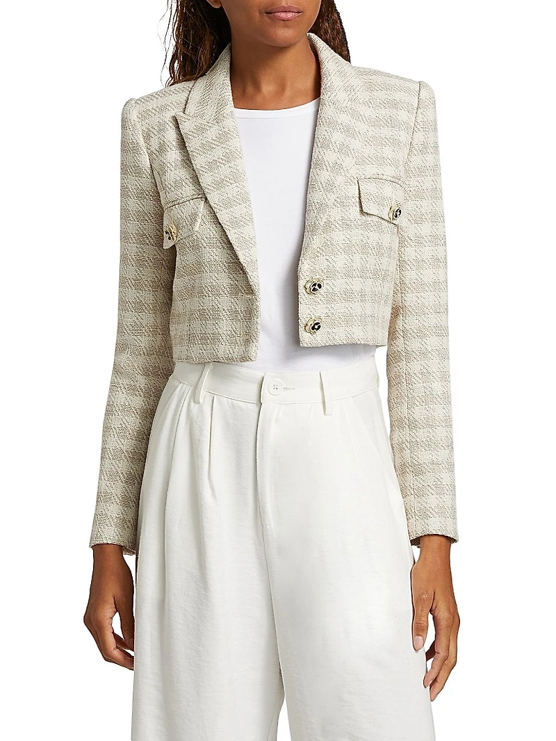 Maura Check Crop Blazer