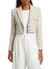 Maura Check Crop Blazer