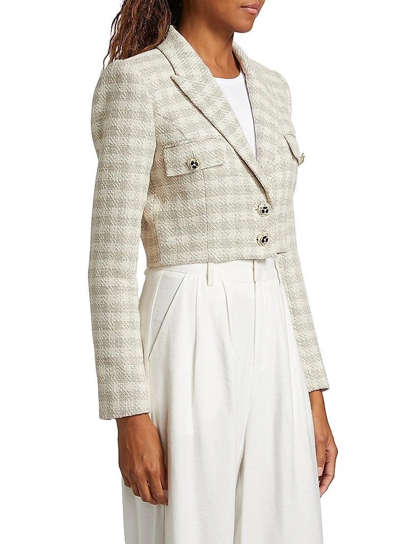 Maura Check Crop Blazer