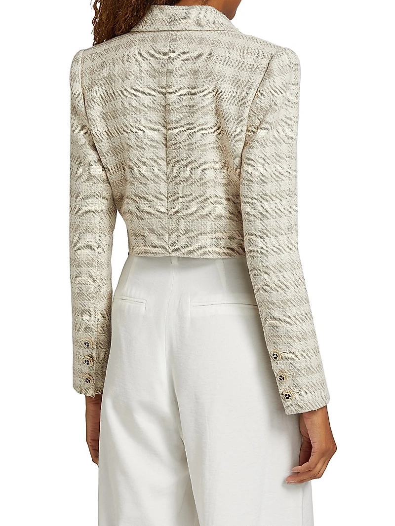 Maura Check Crop Blazer