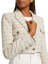 Maura Check Crop Blazer