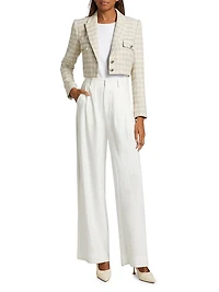 Maura Check Crop Blazer