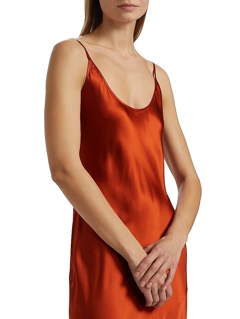 Charmaine Silk Satin Bias-Cut Gown