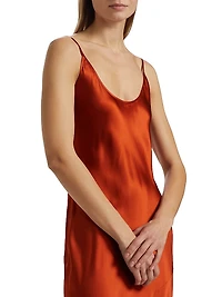 Charmaine Silk Satin Bias-Cut Gown