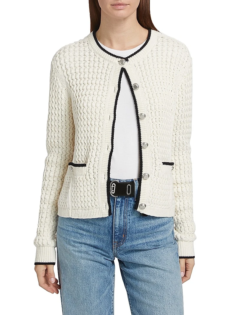 Daria Stretch Cotton Cardigan