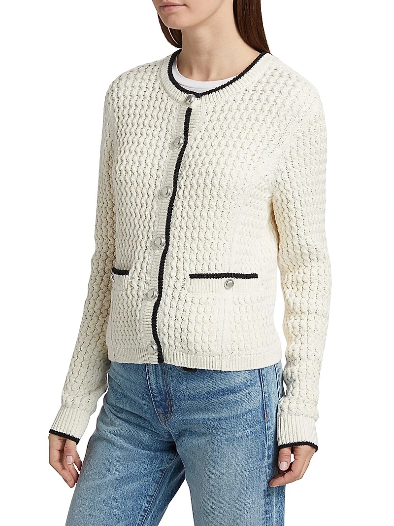 Daria Stretch Cotton Cardigan