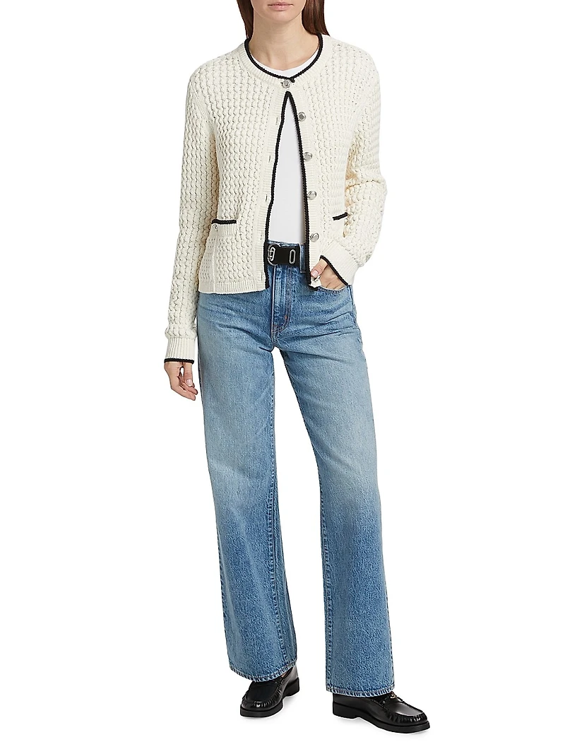 Daria Stretch Cotton Cardigan