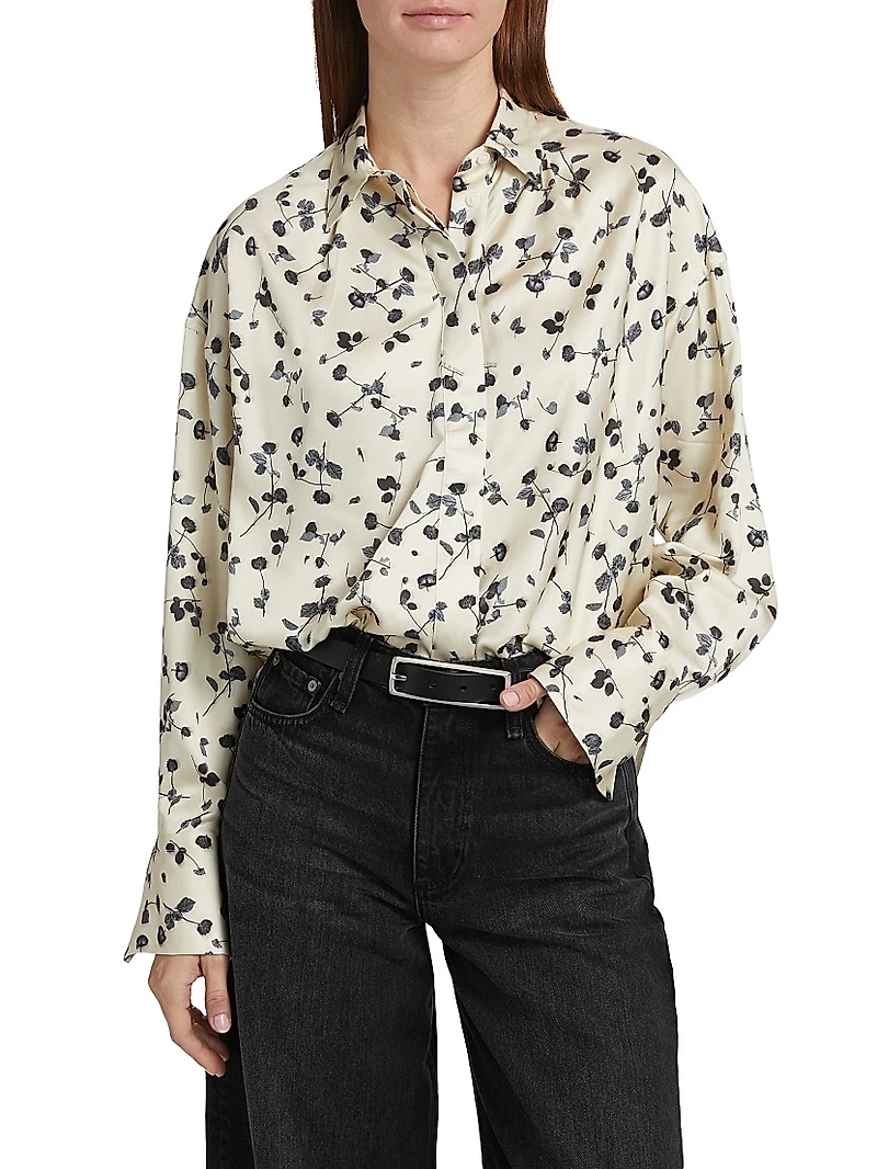 Martha Floral Satin Shirt