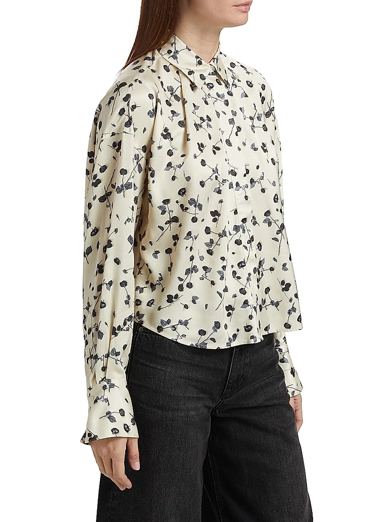 Martha Floral Satin Shirt