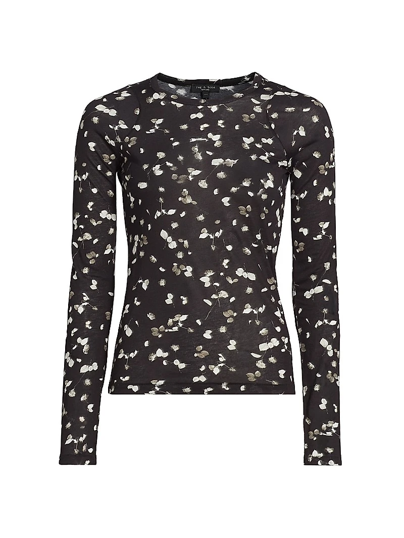 Shaw Botanical Cotton-Blend Crewneck T-Shirt