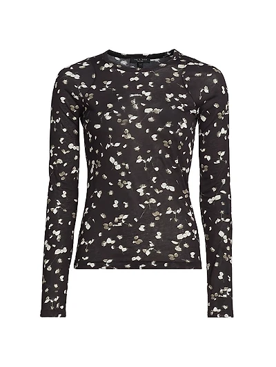 Shaw Botanical Cotton-Blend Crewneck T-Shirt