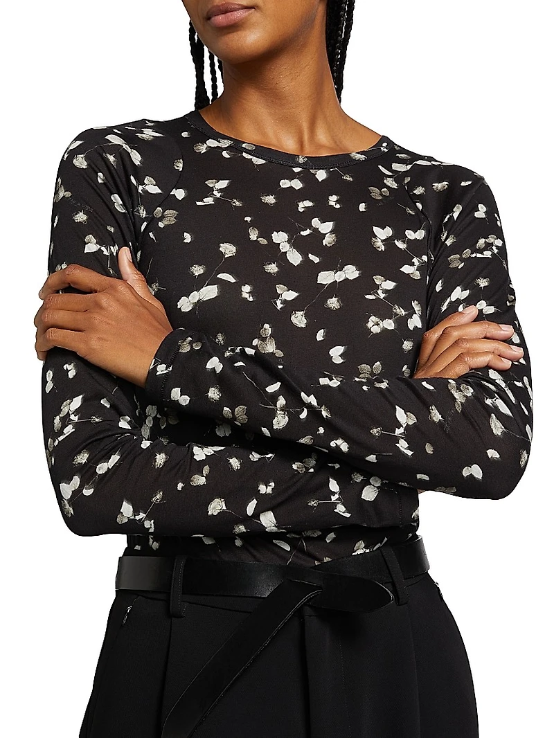 Shaw Botanical Cotton-Blend Crewneck T-Shirt