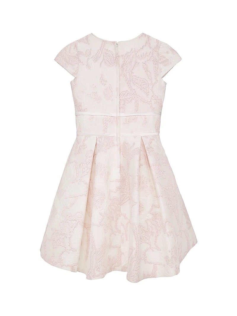 Little Girl's & Girl's Joan Bow-Accented Jacquard Dress