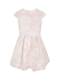 Little Girl's & Girl's Joan Bow-Accented Jacquard Dress