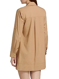 Saude Stretch Cotton Utilitarian Minidress