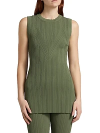 Semma Rib-Knit Sleeveless Sweater