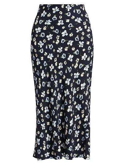 Clover Floral Midi-Skirt